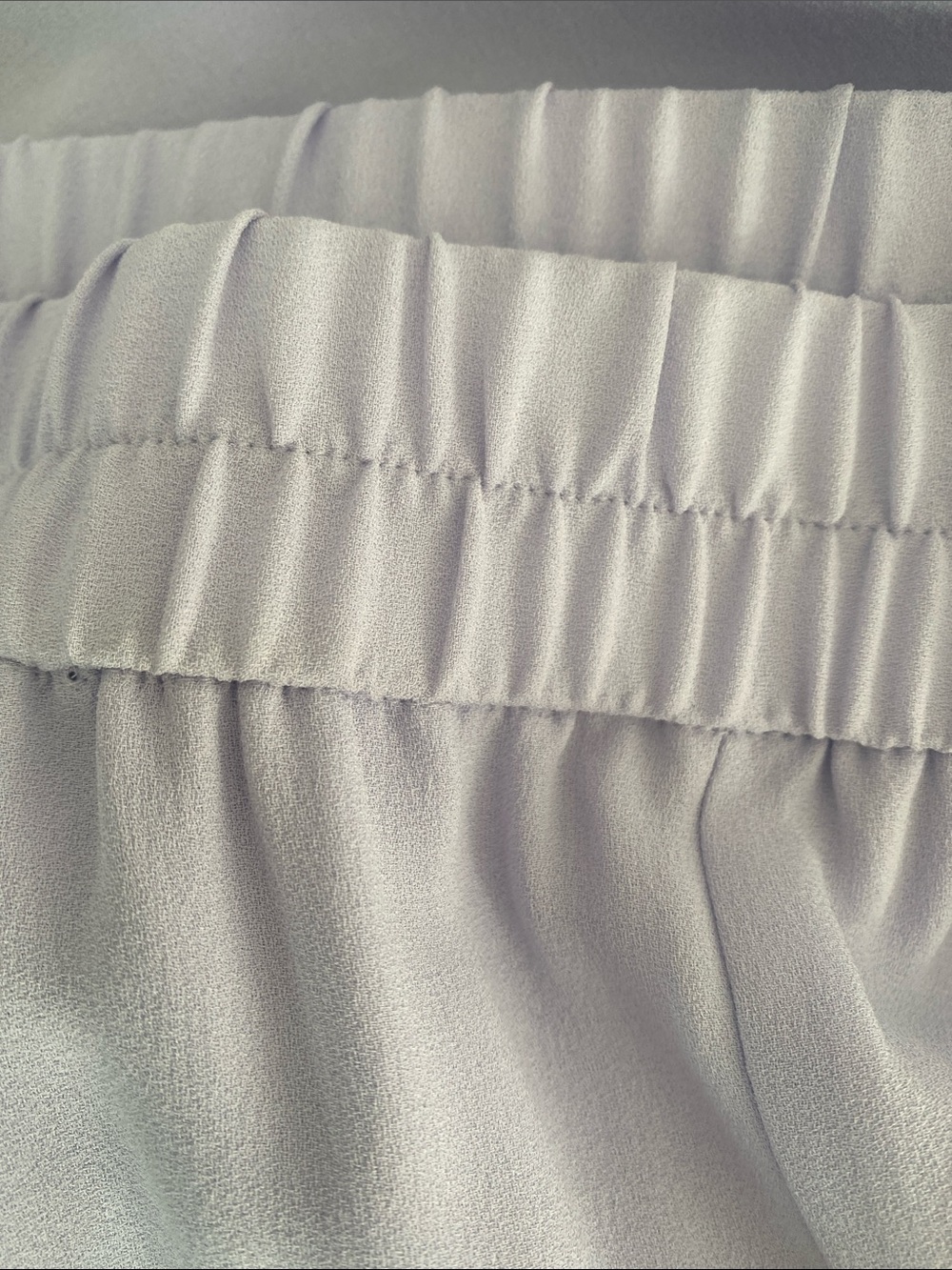 Eileen Fisher Soft Lavender Silk Pull-On Wide Pants Sz M Elastic Waist Feminine - Picture 6 of 6